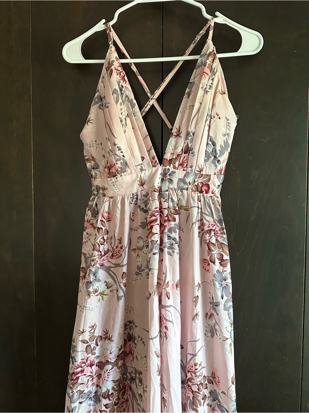 SHEIN Light Pink Floral Maxi Dress - Picture 3 of 10